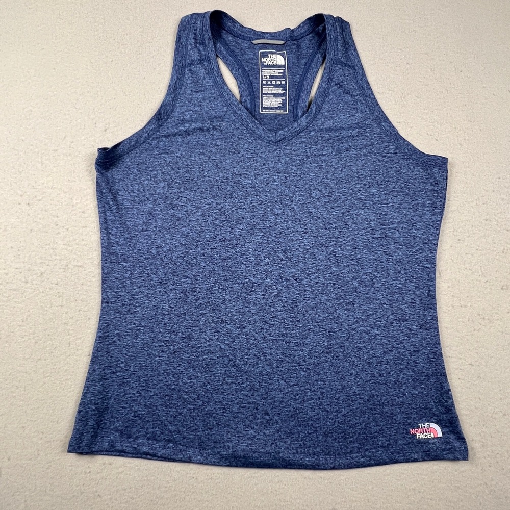 The North Face Tank Top Womens Large Blue Heathered Racerback Activewear Hiking - Picture 11 of 11